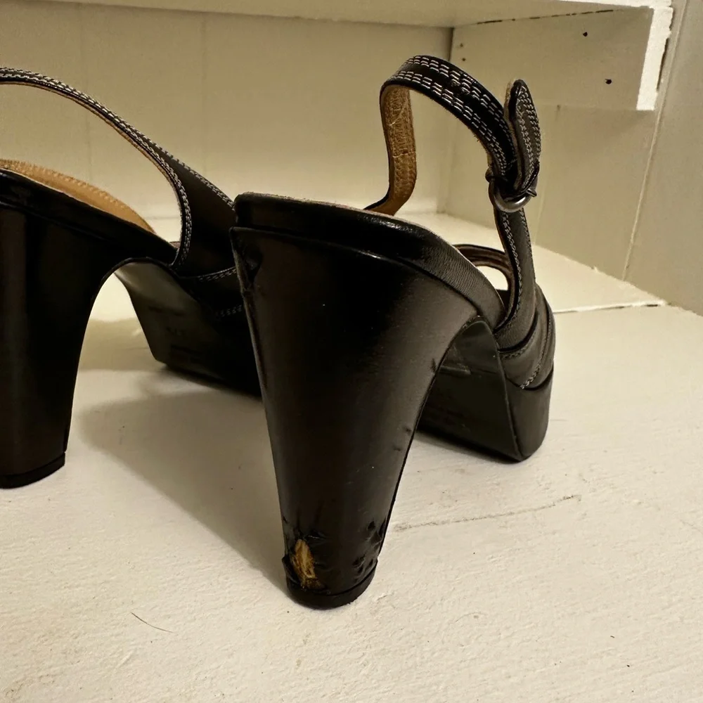 MIU MIU Leather Sling Back Pumps Size 7.5 (EU 37.5) - Picture 4 of 8